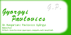 gyorgyi pavlovics business card